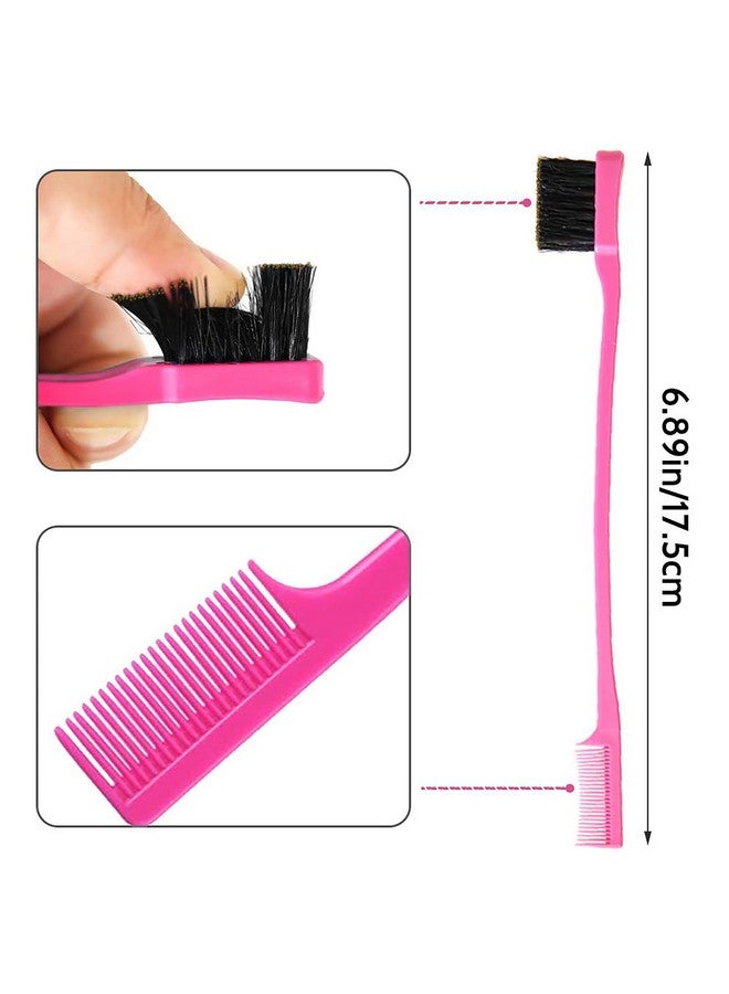 Smilco Edge Scarf & 2 Pcs Edge Brush Satin Edge Laying Scarf For Women Lace Frontal Wigs Edge Control Brush For Baby Natural Hair Edge Wrap For Wigs (2Pcs Black)  - Image 5
