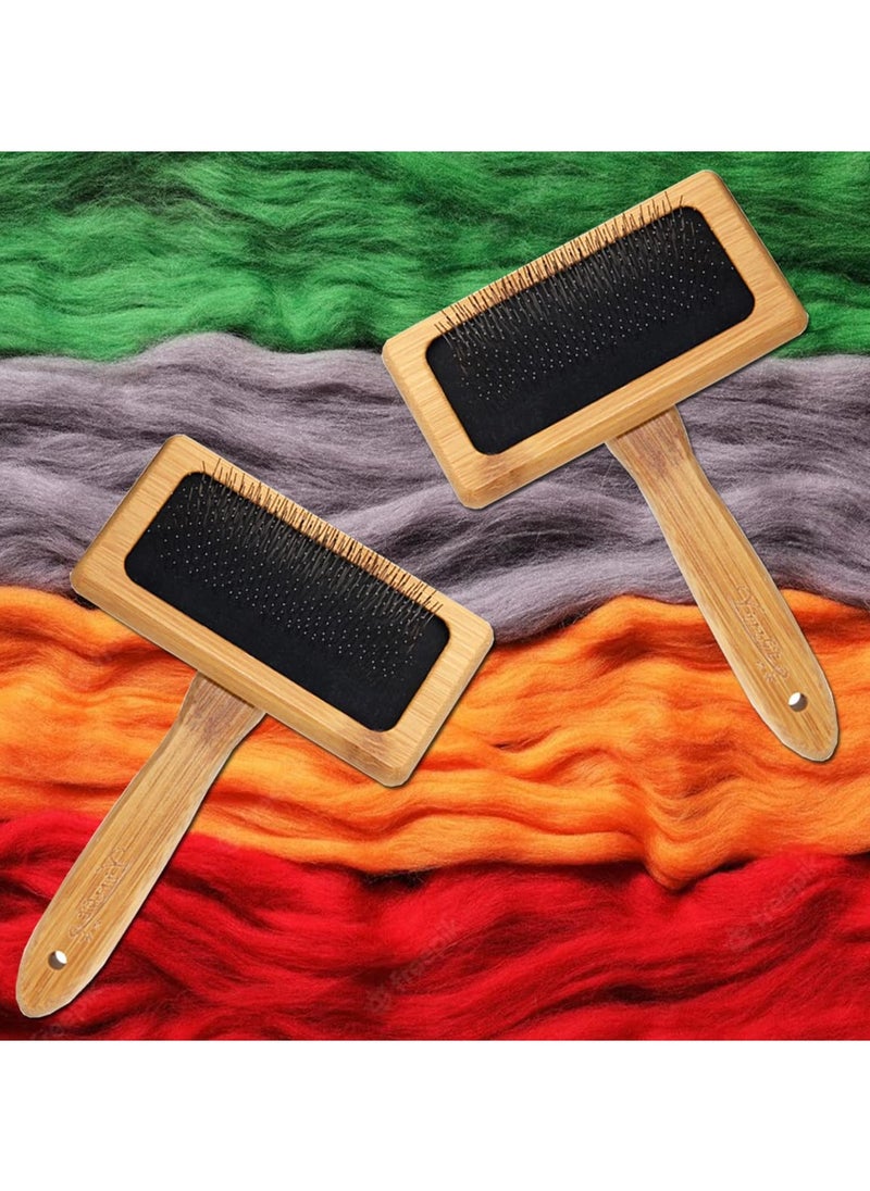 2 PCS Hand Carders for Wool, Wool Carders Set Needle Felting Tools Solid Wood Handles Slicker Brush for Dogs Grooming , Carding Brushes Craft Tool Essentials for Needle Felting Wool - pzsku/ZCDEC4F6E8CA7592EFBD0Z/45/_/1698664410/26ce2e17-d24c-4ea2-8589-ec73d4af3348