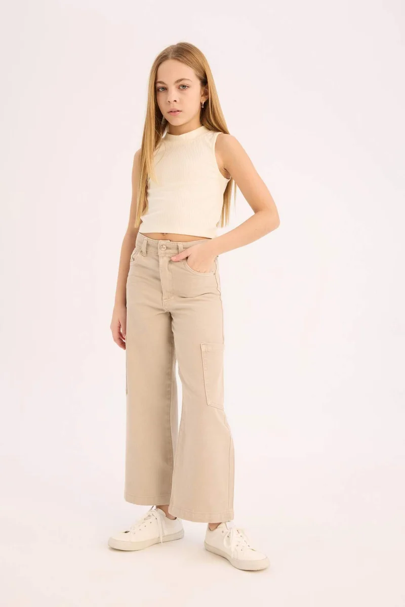 ديفاكتو Girl Wide Leg Cargo Jeans