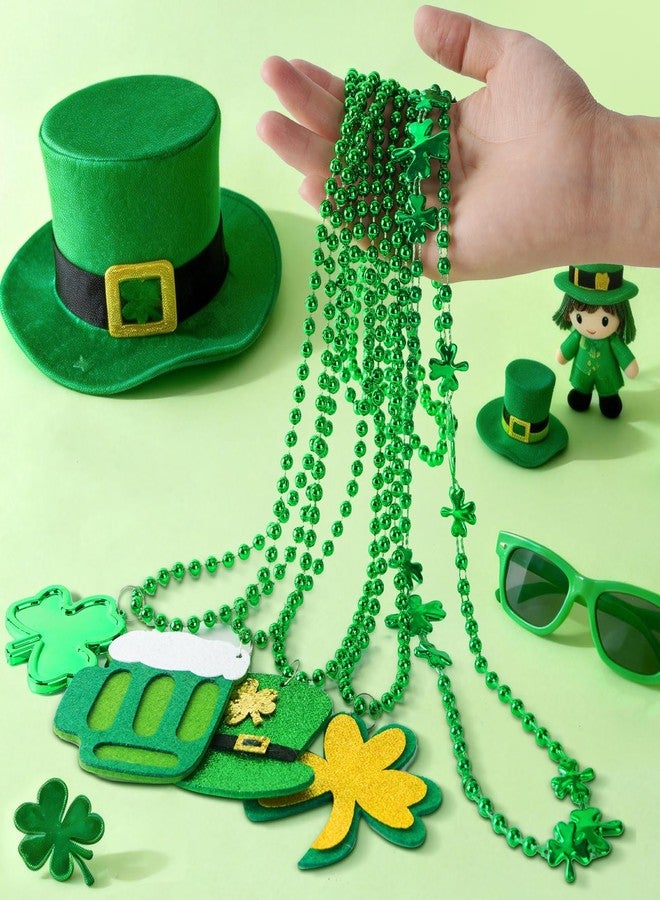 Labrostar 20Pcs St Patricks Day Accessories St Patricks Day Decorations Shamrock Green Day Beaded Necklace for Irish Party Decor Supplies - Image 2