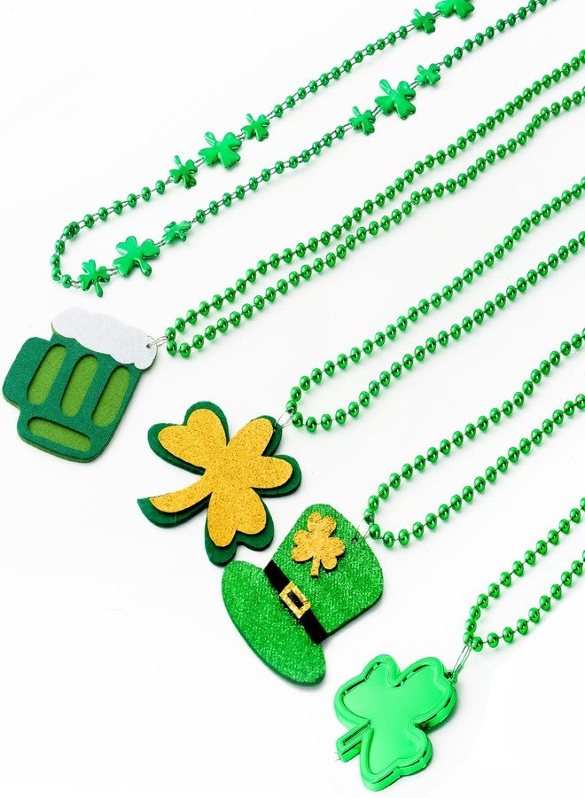 Labrostar 20Pcs St Patricks Day Accessories St Patricks Day Decorations Shamrock Green Day Beaded Necklace for Irish Party Decor Supplies - Image 4