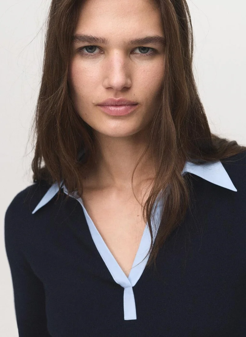 MANGO  Combined shirt-collar sweater for Women | Best Price UAE