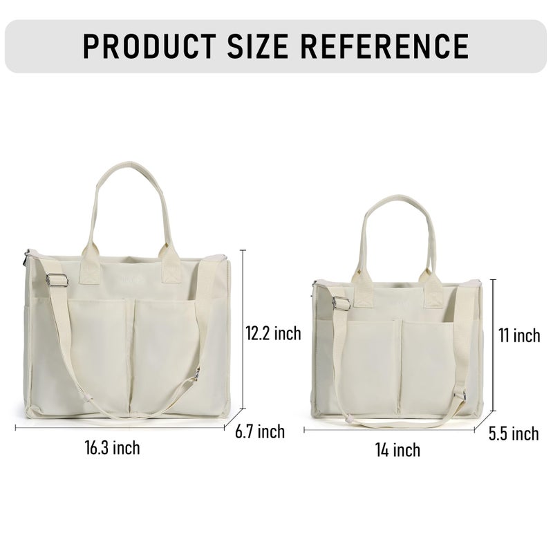 Chinllo Nylon Tote Bags for Women, Large Pockets Handbags Compartments Crossbody Bags Work Laptop Purse for Travel, Beach - Image 2