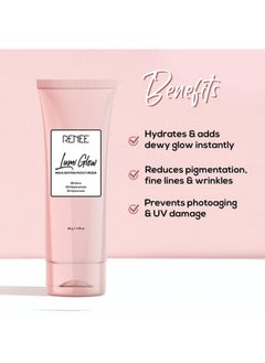 Renee Lumi Glow Highlighting Moisturizer, Enriched With 3% Niacinamide & 1% Hyaluronic Acid, Prevents Photoaging & Uv Damage, Reduces Pigmentation, Fine Lines & Wrinkles, Non-Sticky Glowing Skin - 50G  - Image 3