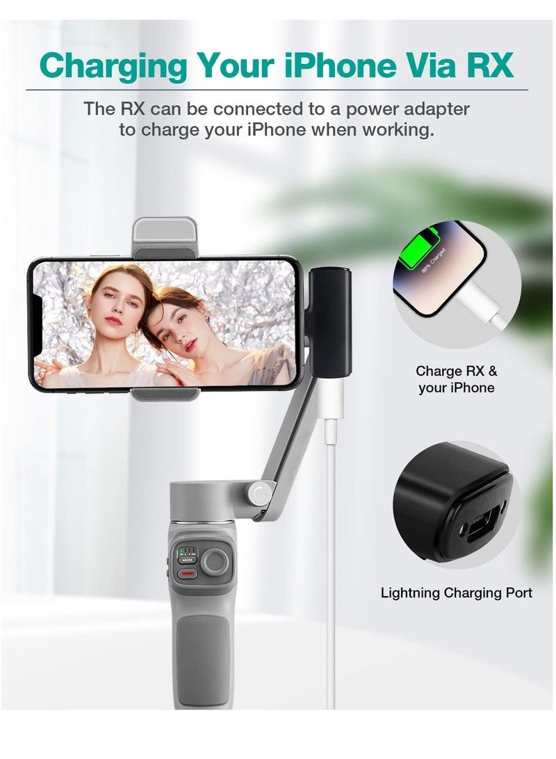 KASTWAVE K10 Wireless Lavalier Microphone for iPhone iPad, iPhone Microphone Noise Canceling, Lapel Microphone with 2 Mini Microphones, Lav Mic for YouTube, Facebook and TikTok - Image 3