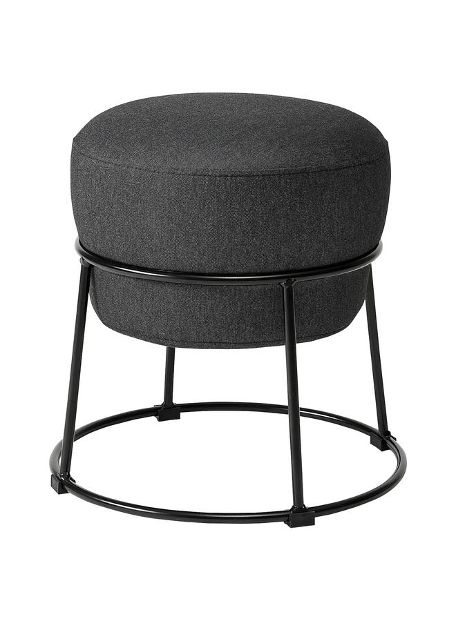 Zaboon Pouffe, Vissle Dark Grey - Image 1