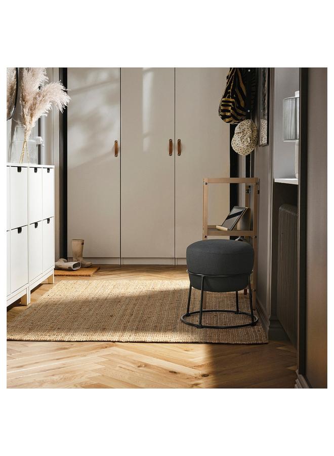 Zaboon Pouffe, Vissle Dark Grey - Image 4