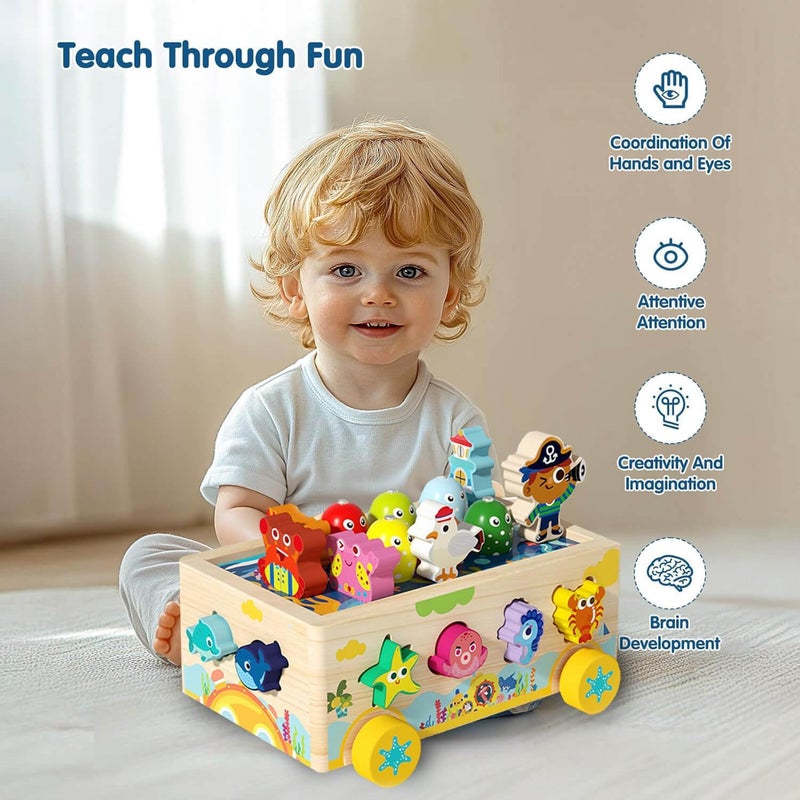 EDUTREE Montessori Wooden Fishing Toy – Wooden Fishing & Sorting Game for Toddlers, Educational Toy for 18M+ Boys Girls, Preschool Fine Motor Skills Gift - Image 5