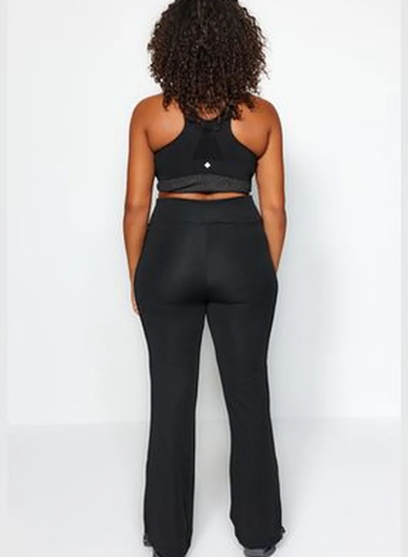 trendyol Black Diagonal Waist Detail Leggings TBBAW24BV00002
