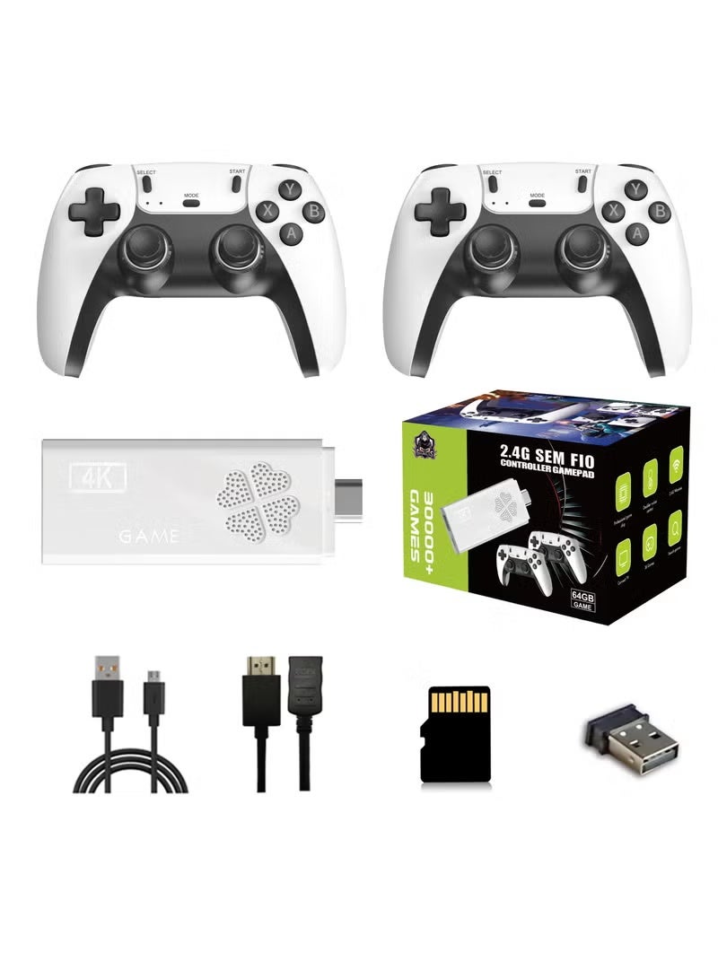 BlueFire 2025 HD Retro Game Stick 64GB with 30,000+ Built-in Games | 4K Ultra HD Plug & Play TV Game Console | Dual 2.4G Wireless Controllers | Classic PS1, MAME, FC, GBA, SFC, and Atari Arcade Games | SEM F10 Model | Expandable Storage | Multi-Language | Wireless Multiplayer System for Family and Friends - Image 3