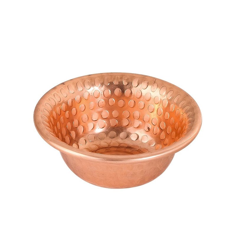 Hammered Copper Decorative Bowl 1pc for Holy Water Incense Altar Accessory - Image 2