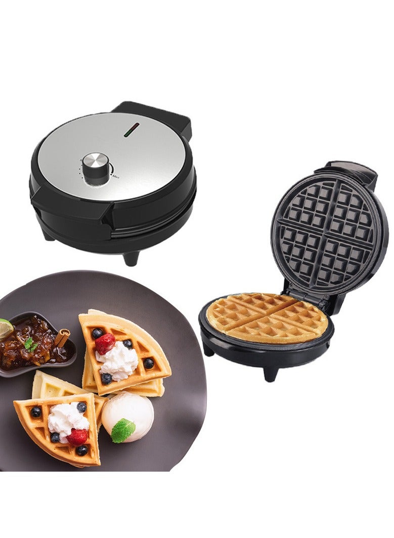 Home Round Waffle Maker Breakfast Bread Maker Sandwich Maker Seven-speed Adjustable Temperature Control Electric Baking Pan - Image 1