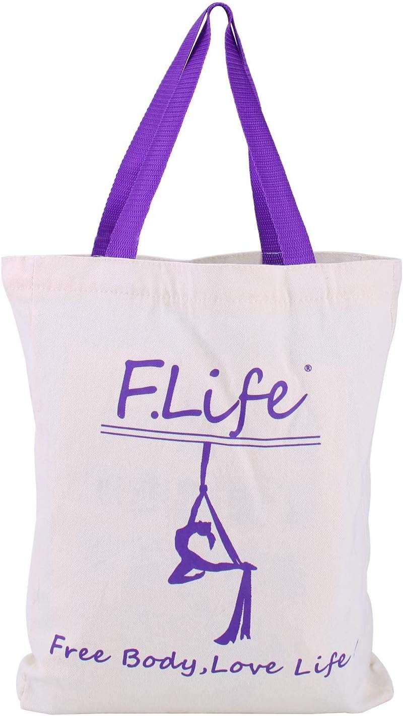 Flife F.Life Aerial Yoga Hammock 5.5 Yards with Daisy Chain, Carabiner, and Pose Guide - White - Image 5