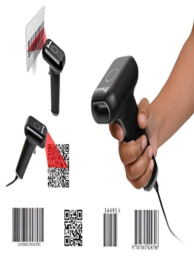ماسح ضوئي لاسلكي ثنائي الأبعاد للرموز الشريطية من FRONIX طراز FB1600W مع قاعدة شحن | محمول باليد، معتمد من مكتب المعايير الهندية | اتصال USB وواي فاي | قارئ سريع ودقيق لرموز QR للمتاجر ومحلات السوبر ماركت والمستودعات - Image 5