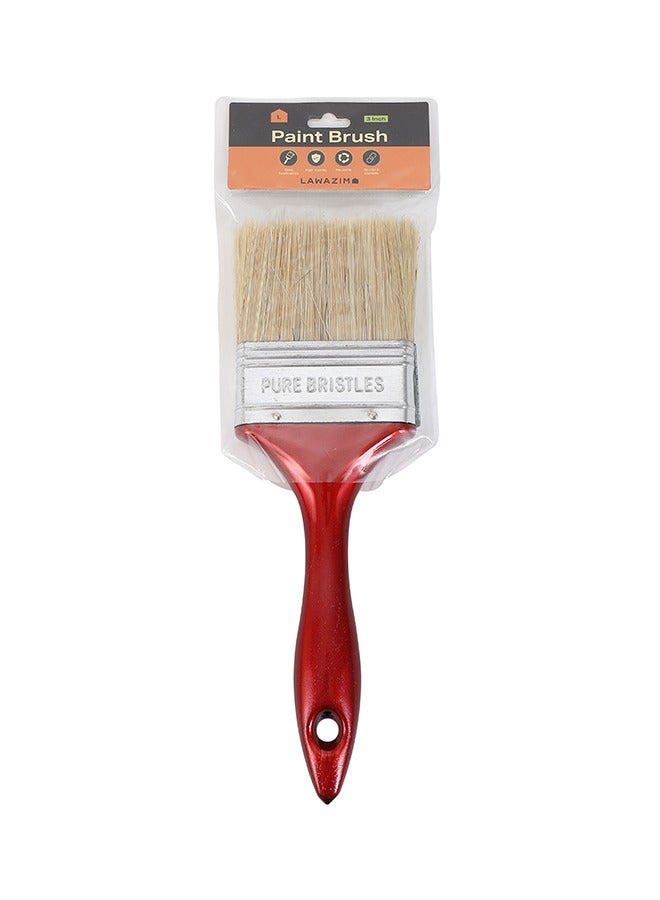 LAWAZIM Paint Brush -3inch- No Streaks Flat Trim Brush with Ergonomic Handle for High Precision Control -for DIY Professional Interior Exterior Home Improvement for Latex and Oil Paints & Wood Stains - Image 5