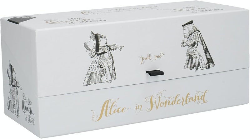 VA Alice in Wonderland Mug Set in Gift Box King and Queen of Hearts Fine China 350 ml Set of 2 - Image 4