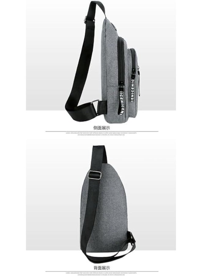 Small Crossbody Bag Multi-Purpose with Long Adjustable Strap for Chest, Shoulder and Back Carry, Thick Fabric Travel Sling Bag with Multiple Pockets, Water Resistant for Men, Women and Kids with Earphone Hole - Image 4