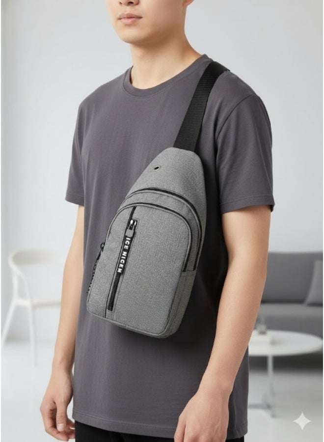 Small Crossbody Bag Multi-Purpose with Long Adjustable Strap for Chest, Shoulder and Back Carry, Thick Fabric Travel Sling Bag with Multiple Pockets, Water Resistant for Men, Women and Kids with Earphone Hole - Image 2