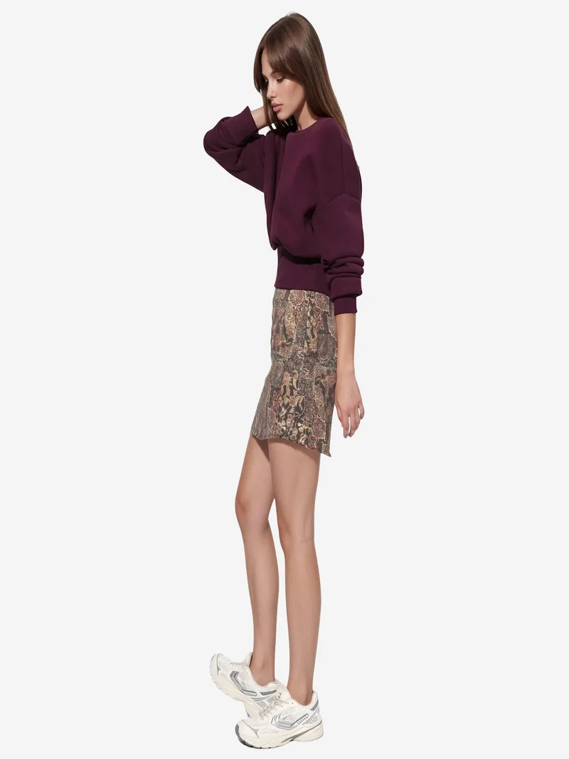 بوسيم BUSEM Women's Crop Crew Neck Sweatshirt