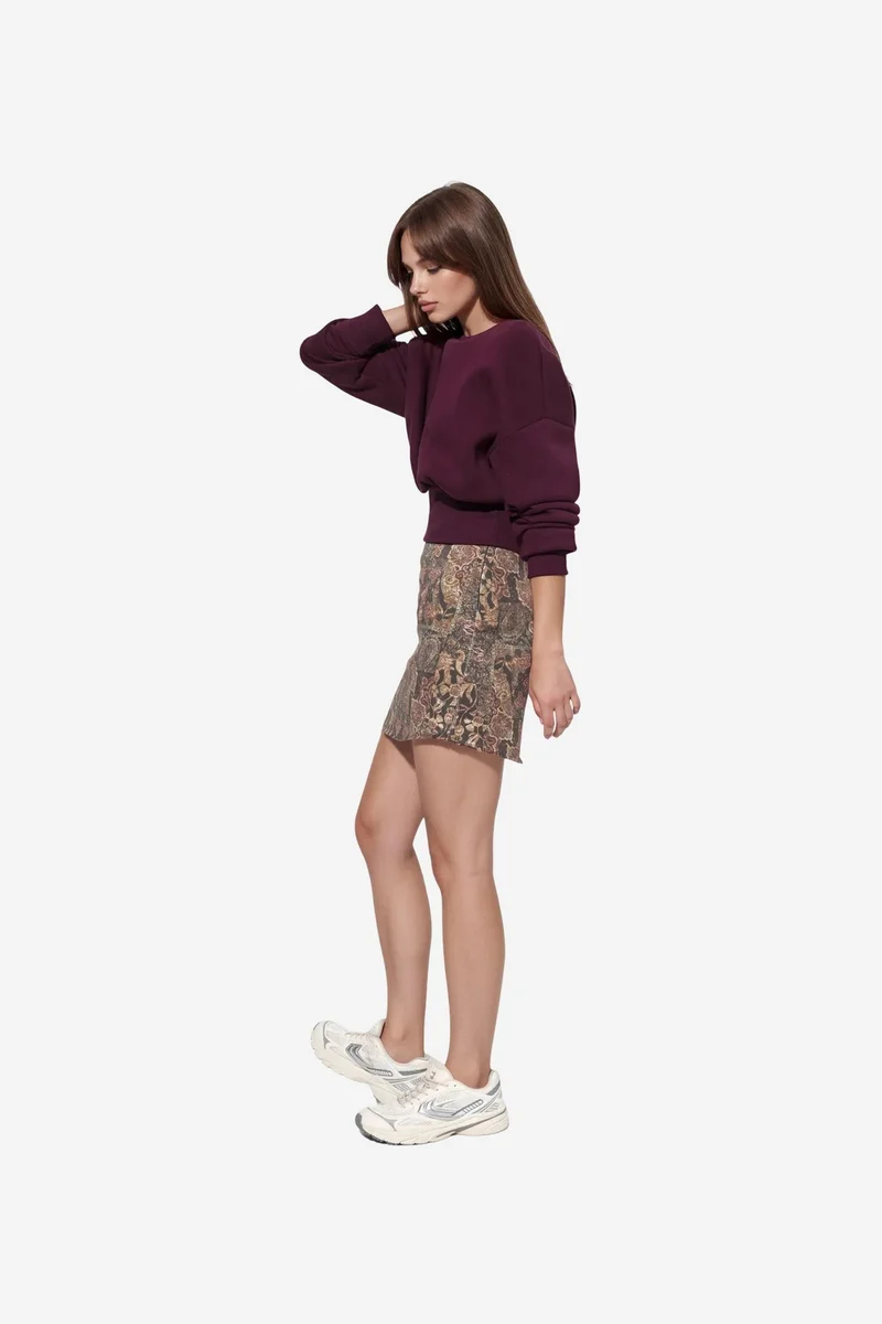 بوسيم BUSEM Women's Crop Crew Neck Sweatshirt