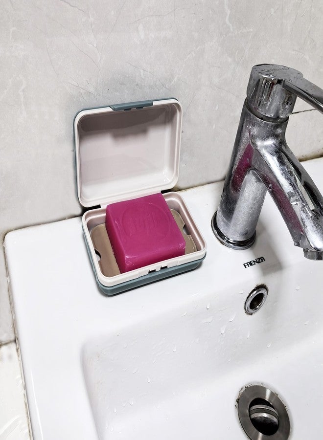 Lofekea 2 Pack Soap Holder Dish with Lid Draining Soap Box for Shower Compact Travel Soap Case for Camping, Gym, Hiking, Portable, Leakproof， Blue - Image 4