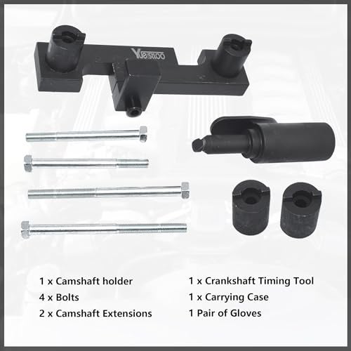 Yuesstloo طقم أدوات قفل توقيت عمود الكامات وعمود المرفق من يويستلو، متوافق مع فولفو S40 S60 XC90، بديل 9995452، مع حقيبة حمل وقفازات - Image 3