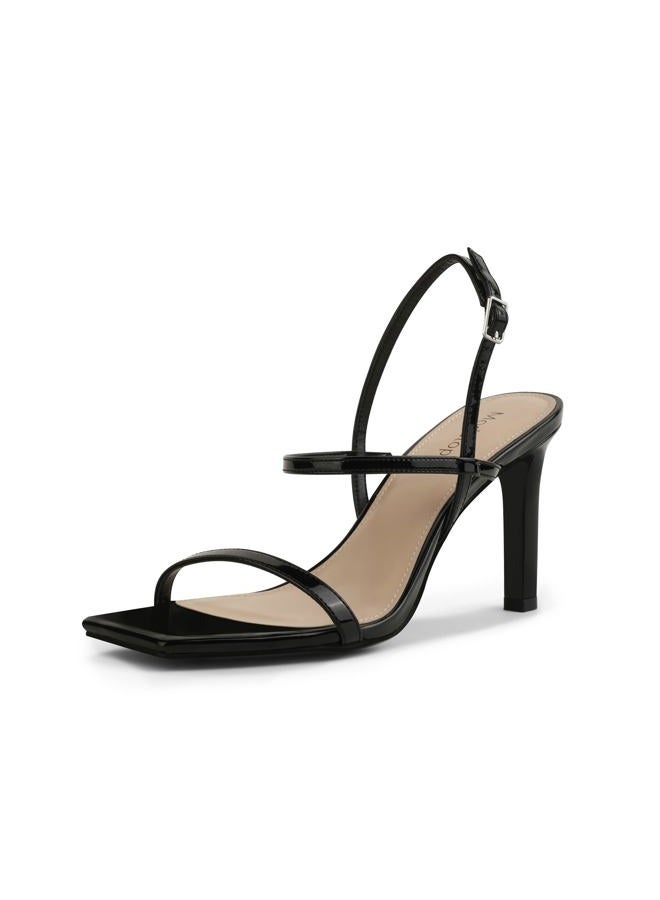 Modatope Womens Sandals Open Toe Strappy Sandals Ankle Strap High Heel Sandals for Women, A-black, 8.5 - Image 1