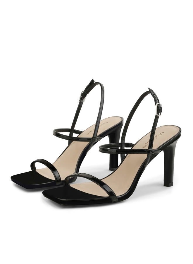 Modatope Womens Sandals Open Toe Strappy Sandals Ankle Strap High Heel Sandals for Women, A-black, 8.5 - Image 5