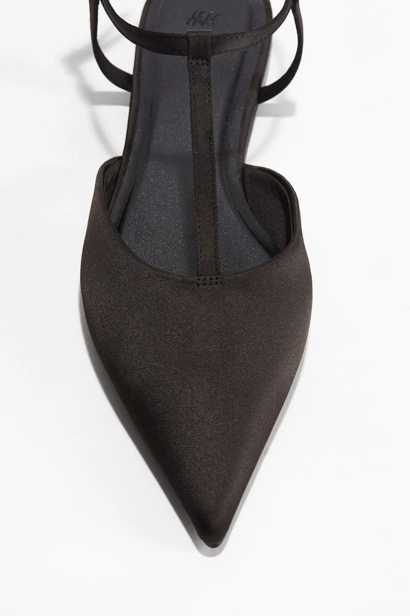 H&M Pointed satin sandals