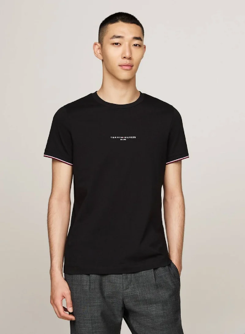 TOMMY HILFIGER Tipped Cuff Slim Fit T-Shir
