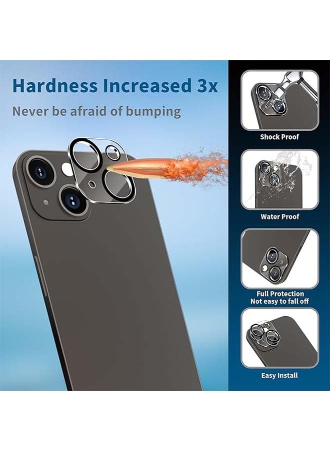 أوشن 3 حزمة مناسبة ل iPhone 15 / 15 بالإضافة إلى عدسة الكاميرا حامي ، 9H تشديد الزجاج غطاء الكاميرا فون ، ومكافحة الصفر ، فائقة الوضوح ، سهلة التركيب - Image 3