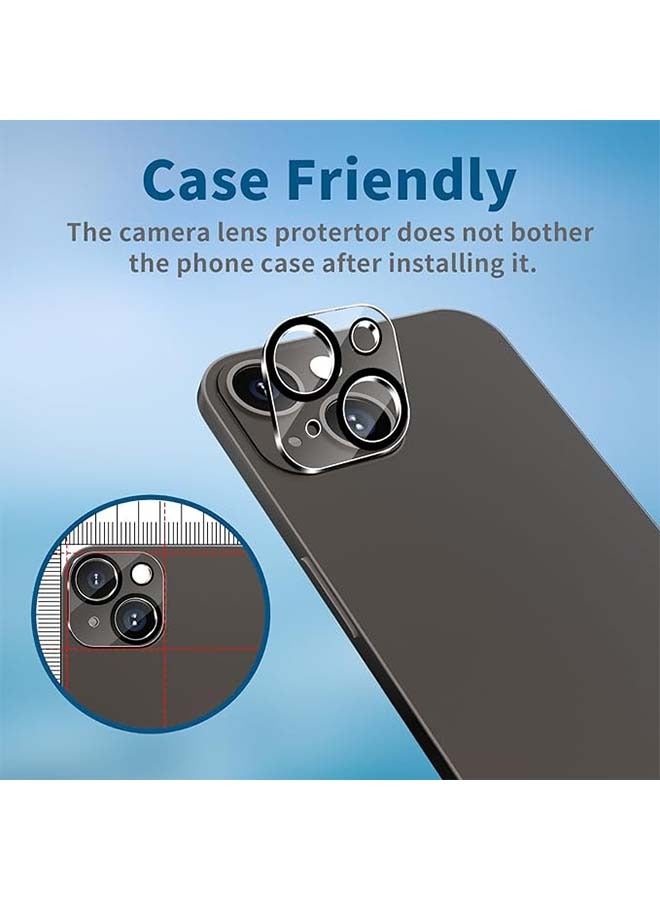 أوشن 3 حزمة مناسبة ل iPhone 15 / 15 بالإضافة إلى عدسة الكاميرا حامي ، 9H تشديد الزجاج غطاء الكاميرا فون ، ومكافحة الصفر ، فائقة الوضوح ، سهلة التركيب - Image 5