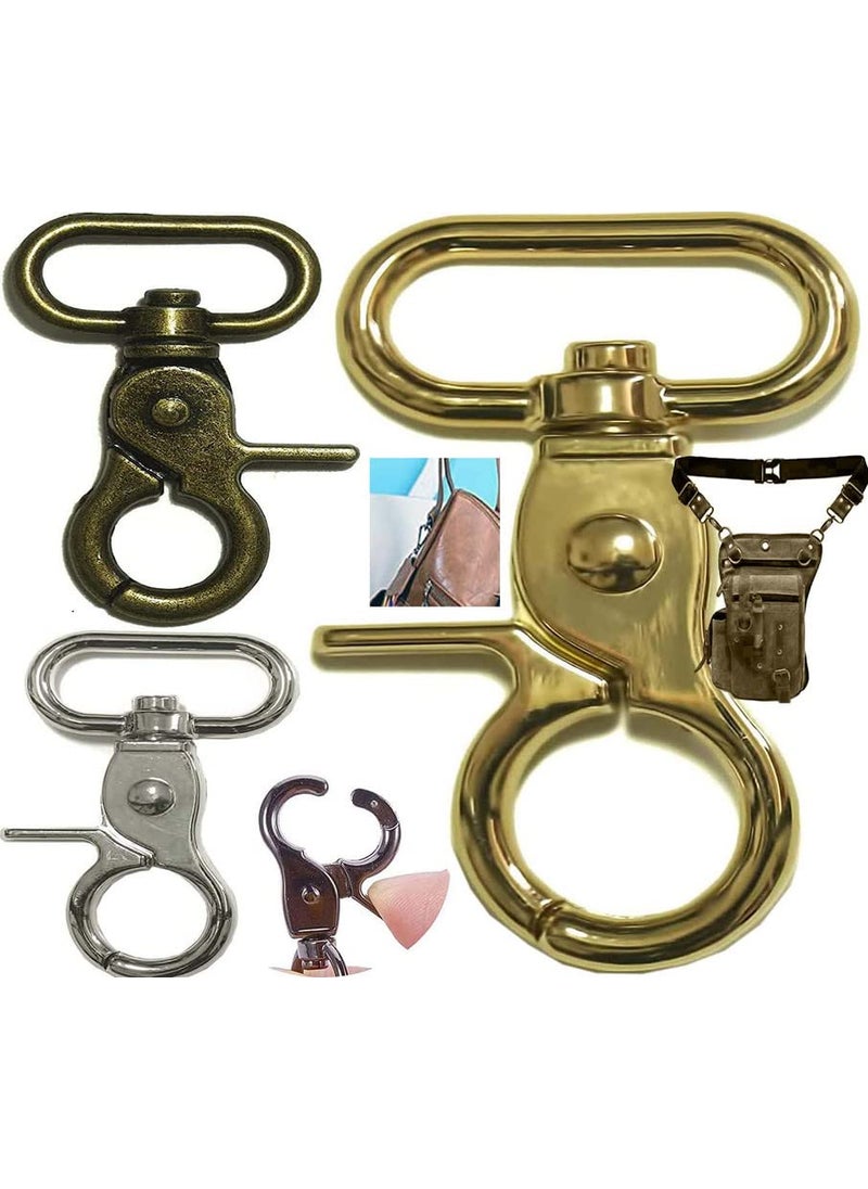 DIY Crafts DIY Crafts Pack 1 Pc, Golden, 1” Inch Inside Diameter D-Ring Lobster Clasp Claw Swivel Lobster Snap Clasp Hook for DIY Craft (Pack 1 Pc, Golden)  - Image 1