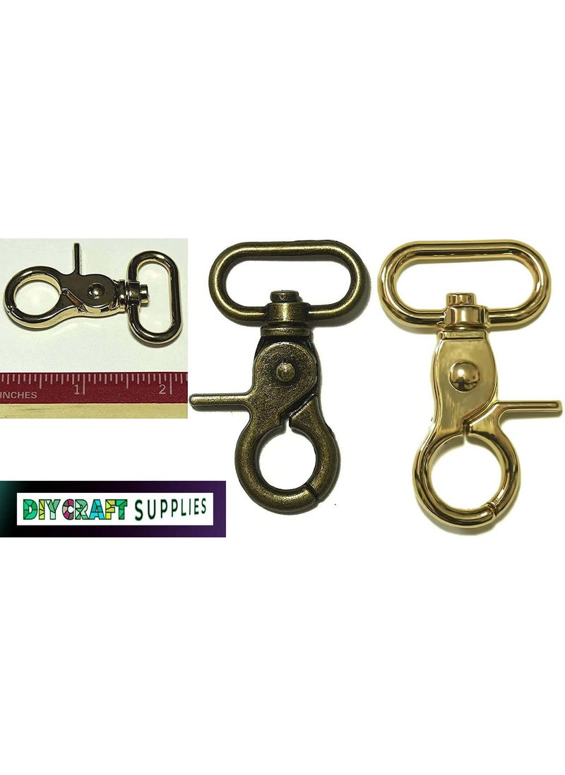 DIY Crafts DIY Crafts Pack 1 Pc, Golden, 1” Inch Inside Diameter D-Ring Lobster Clasp Claw Swivel Lobster Snap Clasp Hook for DIY Craft (Pack 1 Pc, Golden)  - Image 2