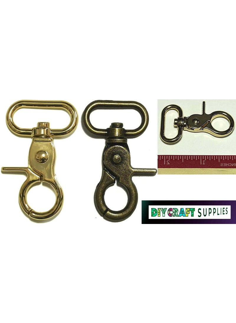 DIY Crafts DIY Crafts Pack 1 Pc, Golden, 1” Inch Inside Diameter D-Ring Lobster Clasp Claw Swivel Lobster Snap Clasp Hook for DIY Craft (Pack 1 Pc, Golden)  - Image 3