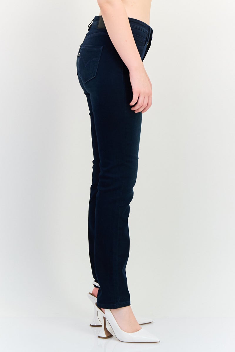 Levi's Women Slim Fit Washed Stretchable Jeans, Navy - Image 2