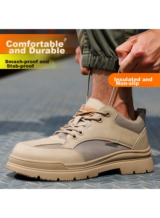 JUNBU Safety Shoes For Men, Insulated Electrician Plastic Toe Cap, Anti-Smashing, Puncture-Resistant, Non-Slip Work Functional Shoes 1115Fsr Size 43 - Image 4