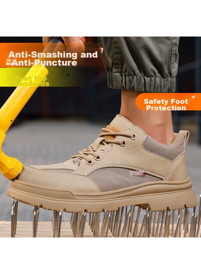 JUNBU Safety Shoes For Men, Insulated Electrician Plastic Toe Cap, Anti-Smashing, Puncture-Resistant, Non-Slip Work Functional Shoes 1115Fsr Size 43 - Image 5