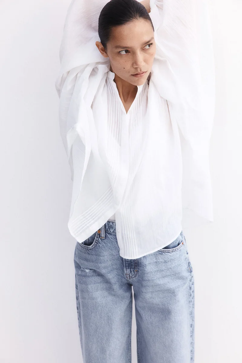 H&M MAMA Before &amp; After Lace-inset blouse