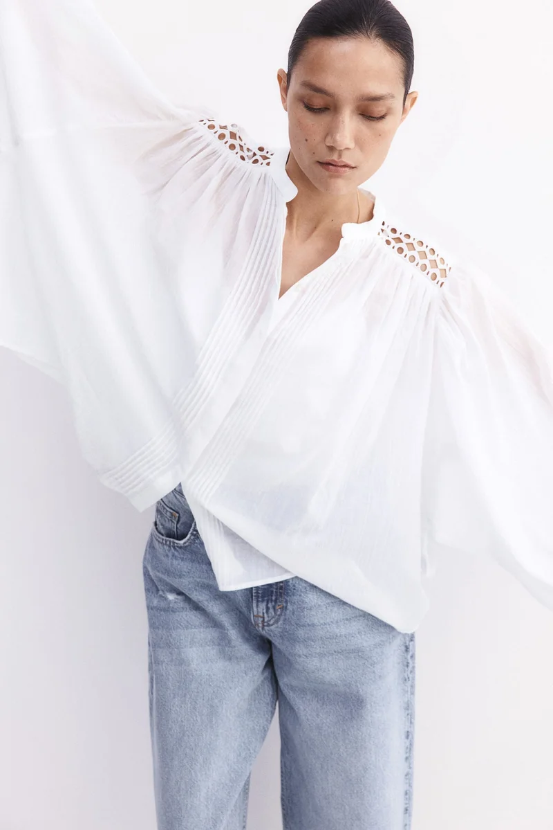 H&M MAMA Before &amp; After Lace-inset blouse