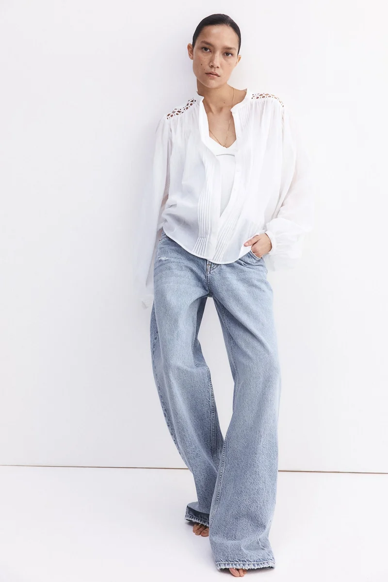 H&M MAMA Before &amp; After Lace-inset blouse