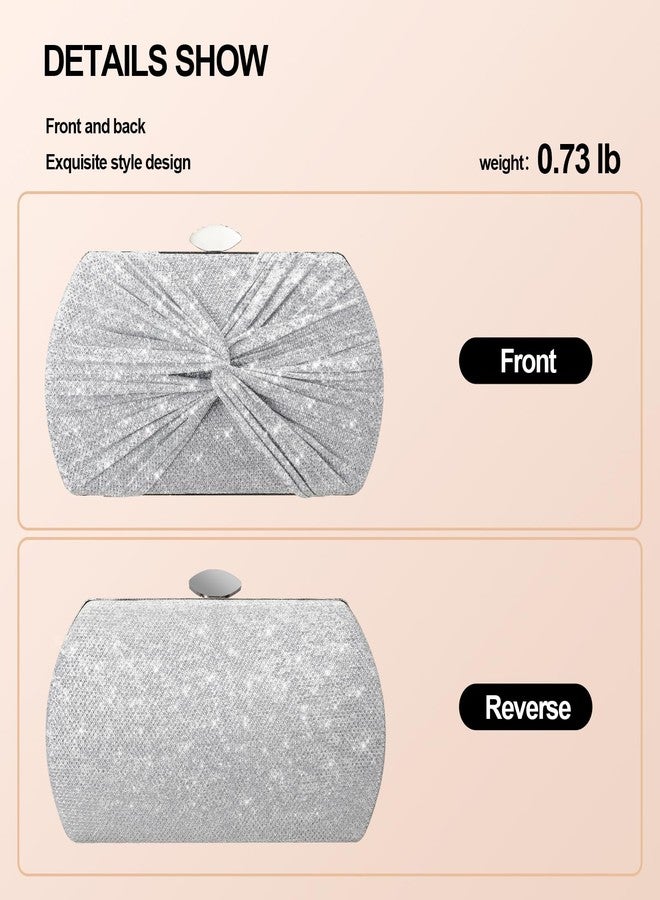 Suhatjia Clutch Purses for Women Wedding Evening Glitter Sparkly Handbags Party Purses for Women with Detachable Chain - Image 4