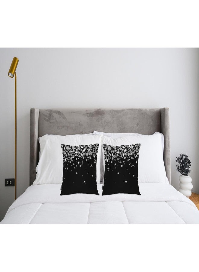 Swono Gems Square Pillow Covers Cushion Covers, Diamond 18 X 18 Inch Set of 2 Throw Pillow Cover Couch Pillowcases Home Decorative for Couch Sofa Car Bedroom, No Insert - Image 3