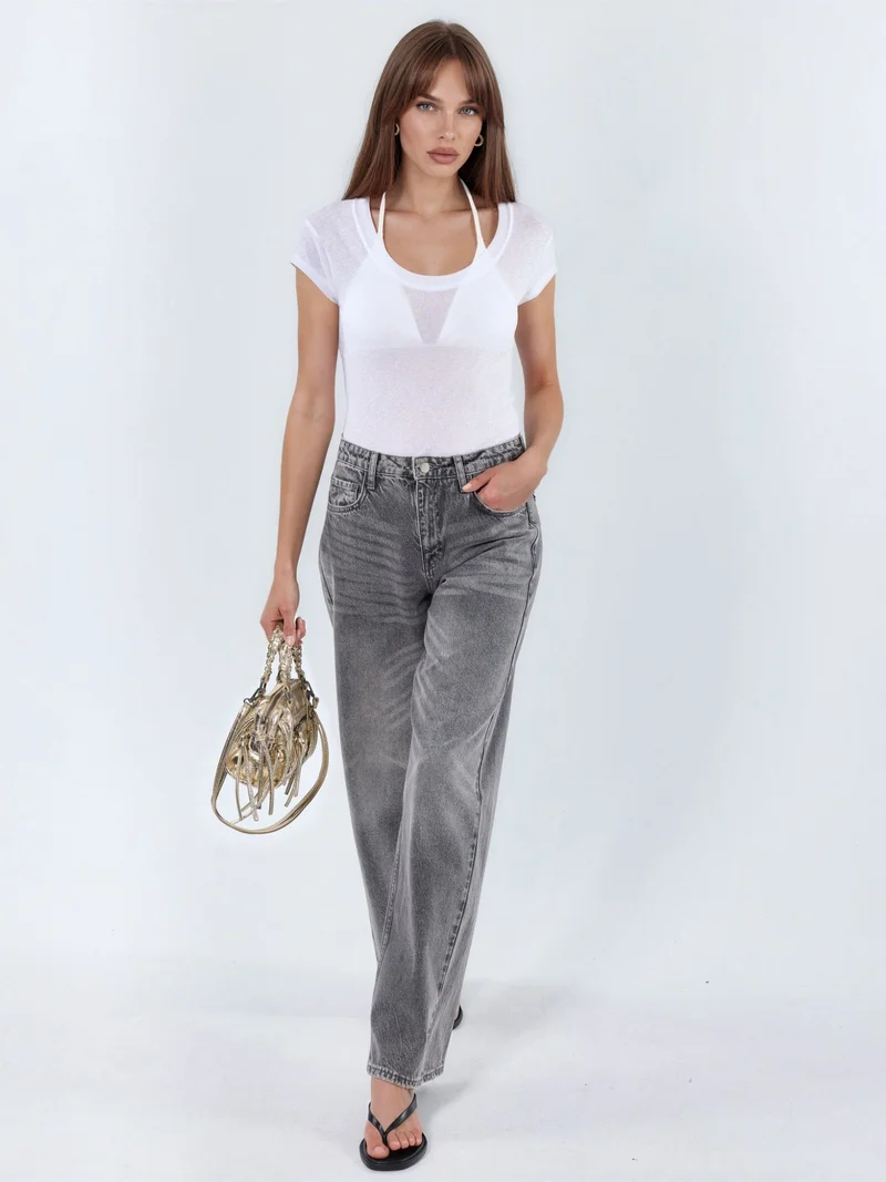 Busem BUSEM Plain U Collar T-Shirt