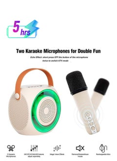 Y&D Mini Karaoke Machine Wireless Bluetooth Microphone Portable Speaker with 2 LED Lights, Gifts for Kids and Adults  - Image 1