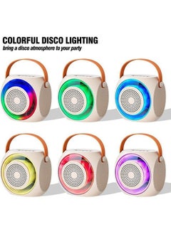 Y&D Mini Karaoke Machine Wireless Bluetooth Microphone Portable Speaker with 2 LED Lights, Gifts for Kids and Adults  - Image 5