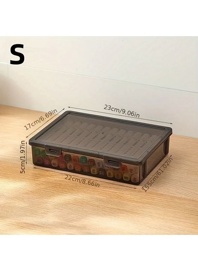 منظم وثائق بلاستيكي أسود شفاف مقاس A4 موديل S - صندوق تخزين مكتبي مقاوم للغبار - Image 5