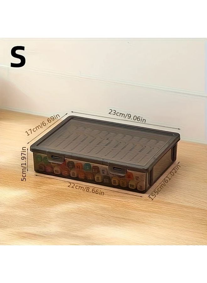 منظم وثائق بلاستيكي أسود شفاف مقاس A4 موديل S - صندوق تخزين مكتبي مقاوم للغبار - Image 1