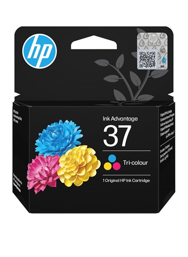 HP 37 Original Tri-Color Ultra Ink Advantage Cartridge|Cyan-Magenta-Yellow|700 pages|HP DeskJet UIA 5127, UIA 5827|7FP44AE. Tri Color - Image 1