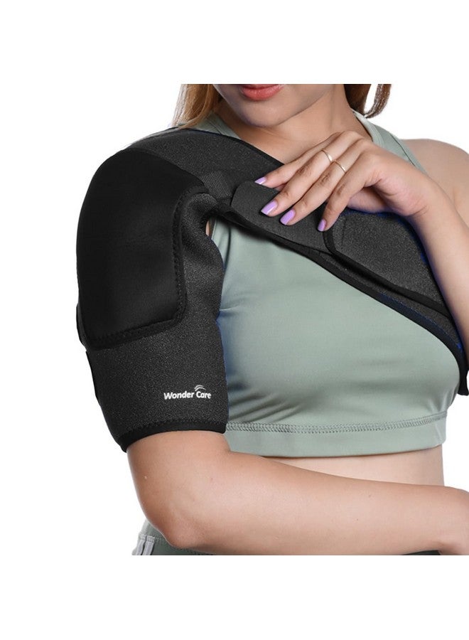 Wonder Care Wonder Care Rotator cuff brace for shoulder pain relief Neoprene Shoulder support brace for men and women for dislocated, frozen, mouse shoulder (Universal size: 26"-36")  - Image 1